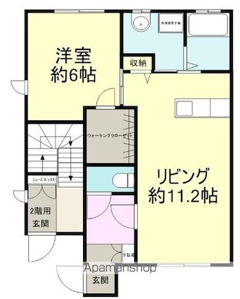シャーメゾンふじいⅠ[1LDK/44.55m2]の間取図