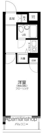 藤和シティスクエア練馬[1K/20.02m2]の間取図