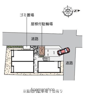クレイノ花[1K/25.17m2]の配置図