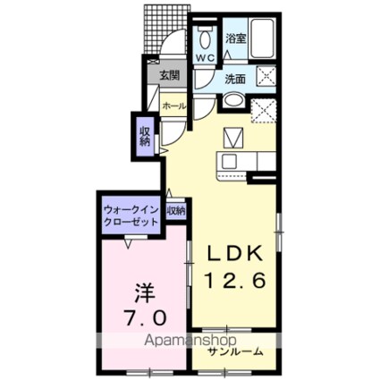 哲学の道　Ｂ[1LDK/50.08m2]の間取図