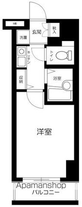 サンテミリオン早稲田駅前弐番館[1K/19.14m2]の間取図