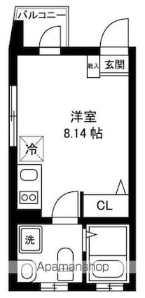 東京都中野区中央５丁目[1R/20.03m2]の間取図