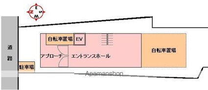 メルシーコート湊町[1K/30.4m2]の配置図