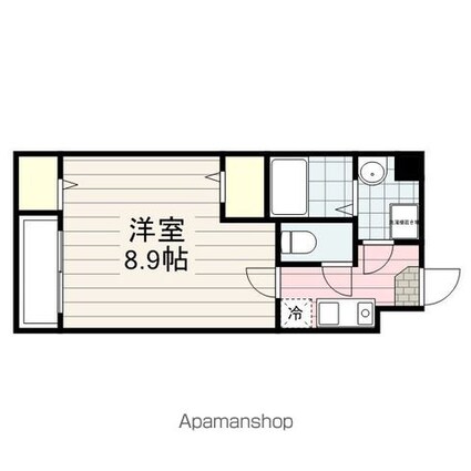 エクセレントコート千葉新宿[1K/26.66m2]の間取図