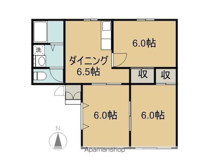 トレンド９０[3DK/52.63m2]の間取図