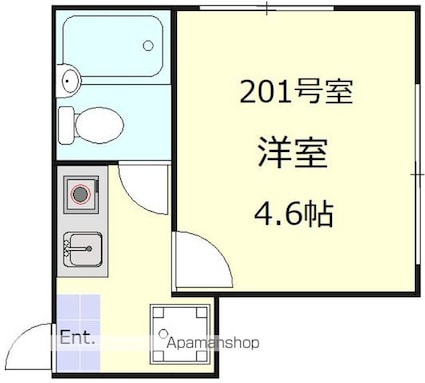 アーバンフラット要町[1K/11.69m2]の間取図