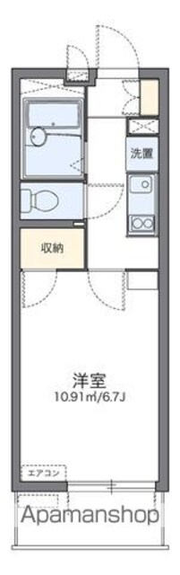 レオパレス凛凛[1K/20.81m2]の間取図