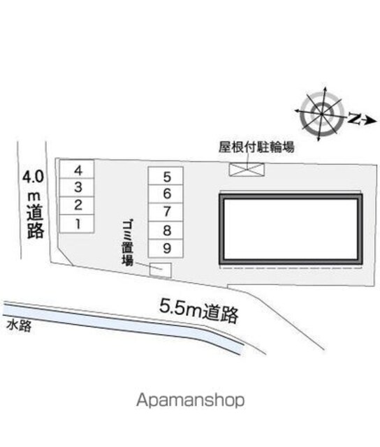レオパレス前田[1K/23.61m2]の配置図