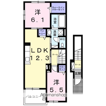 マルセリナ[2LDK/59.16m2]の間取図