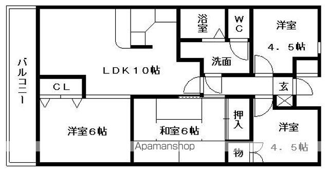 リファレンス空港東の間取り