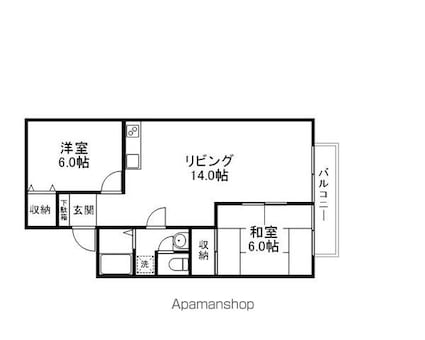 パストラル瀬田[2LDK/54.49m2]の間取図