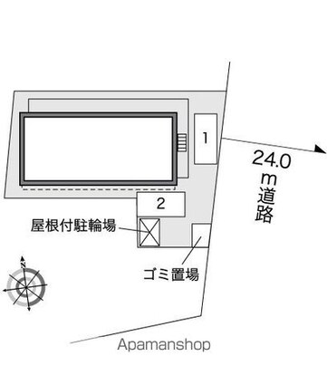 レオパレスはーとらんど[1K/19.87m2]の配置図