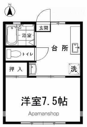 メゾン２１[1DK/26.91m2]の間取図