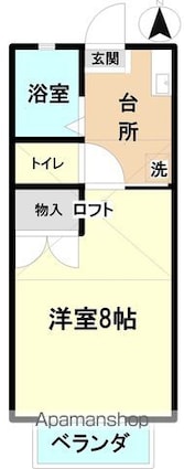 メゾンシーバスⅡ[1K/23.19m2]の間取図