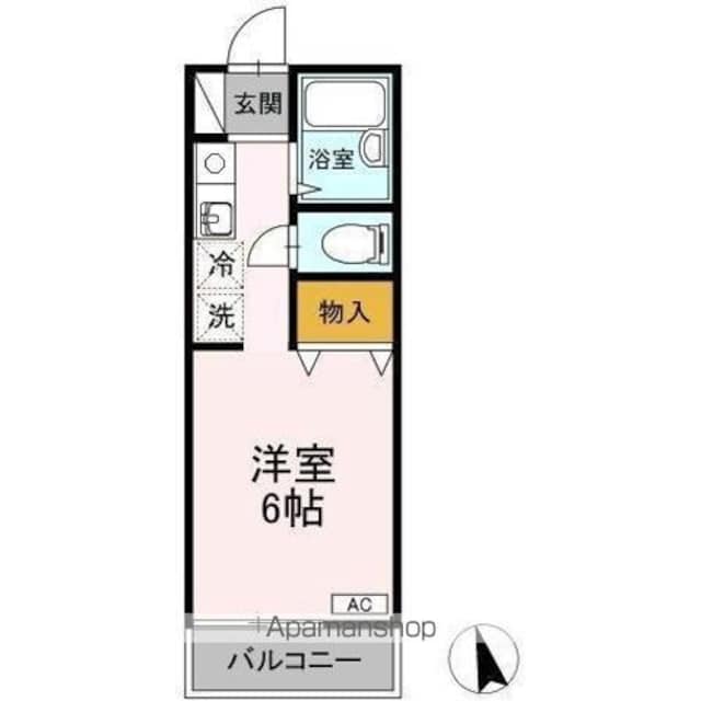セジュール１３３[1R/20m2]の間取図
