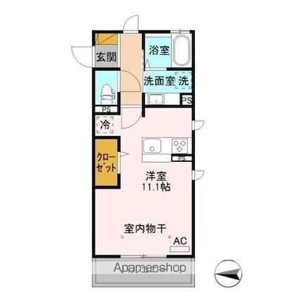 エスポワール栗田[1R/30.33m2]の間取図