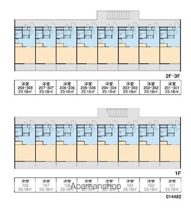 香川県高松市松福町２丁目[1K/23.18m2]の間取図