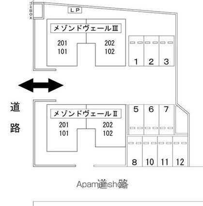 メゾンドヴェールⅢ[1LDK/43.29m2]の外観2