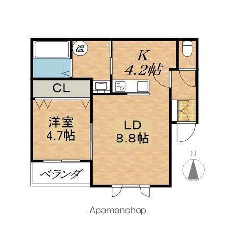 カラリア西1条通りの間取り写真