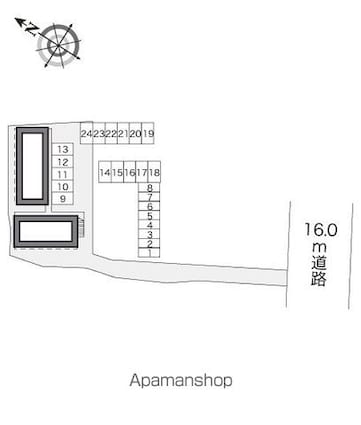 レオパレスユキ[1K/22.7m2]の配置図