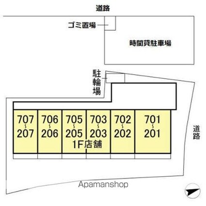 ＹＲレジデンス[2DK/45m2]の配置図