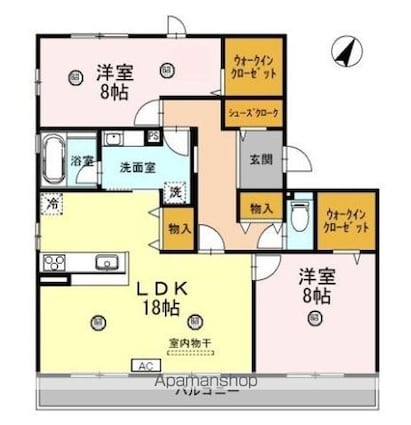 カーサリシェス[2LDK/88.81m2]の間取図