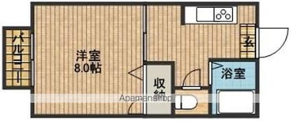 静岡県浜松市中央区早出町[1K/24.17m2]の間取図