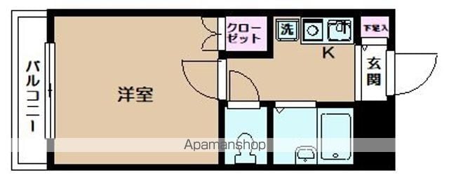 Ａｉｆｏｒｔ．立川[1K/17.51m2]の間取図