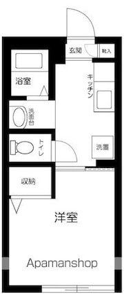 東京都世田谷区北沢４丁目[1K/21m2]の間取図