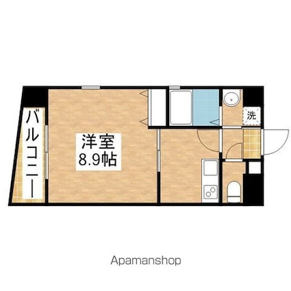 ル・シャンパーニュ[1K/31.08m2]の間取図