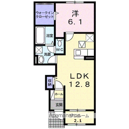 エクセラン[1LDK/50.16m2]の間取図