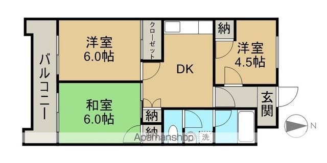パソナⅤ・Ⅵ[3DK/56.16m2]の間取図