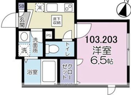 Ｈ＆Ａプログレス[1K/23.25m2]の間取図
