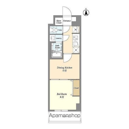 グランカーサ尾久[1DK/26.1m2]の間取図