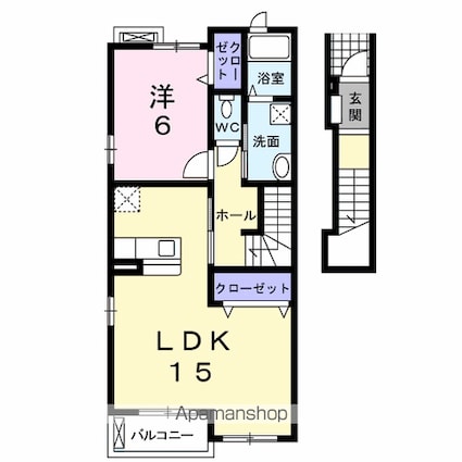ショコラ[1LDK/54.67m2]の間取図