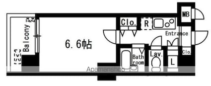 レジディア神楽坂[1K/21.42m2]の間取図