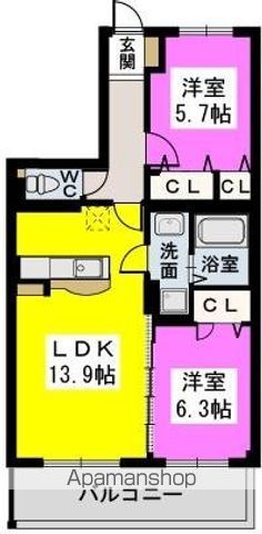 メゾンドロゼの間取り写真
