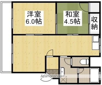 サンハイツ宮浦[2LDK/56.12m2]の間取図