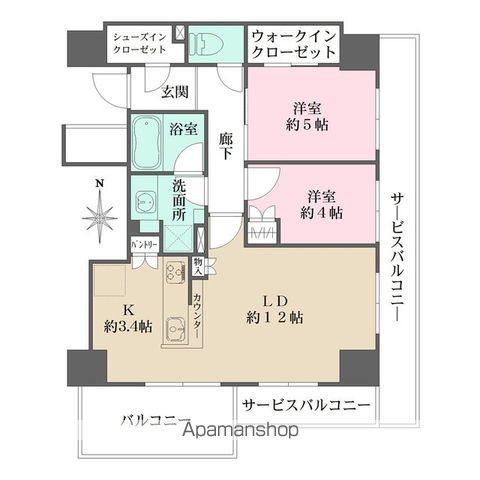 【シエリアタワー大阪福島の間取り】