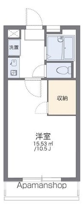 レオパレスＩＺＵＭＩ[1K/26.49m2]の間取図