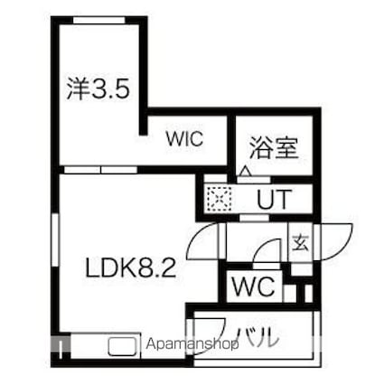 ＭＯＶＥ堀田ＳＯＵＴＨ[1LDK/30.48m2]の間取図