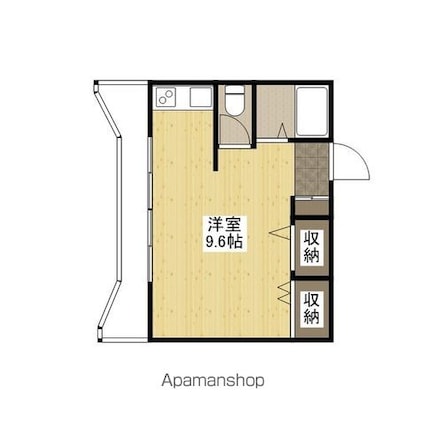 広島県広島市中区幟町[1R/23.18m2]の間取図