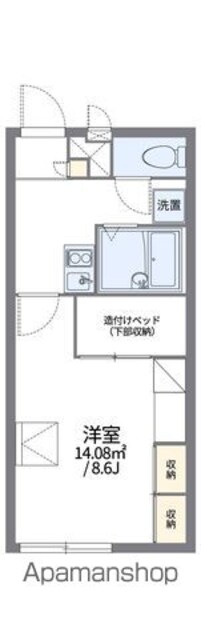 レオパレスサンハイム中島Ａ[1K/23.18m2]の間取図