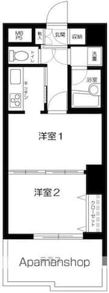 ライオンズマンション田端第２[2K/33.2m2]の間取図