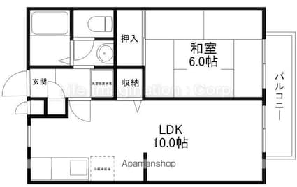 エムコーポ[1LDK/40m2]の間取図
