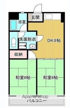 ミカドハイツ[2DK/40.45m2]の間取図