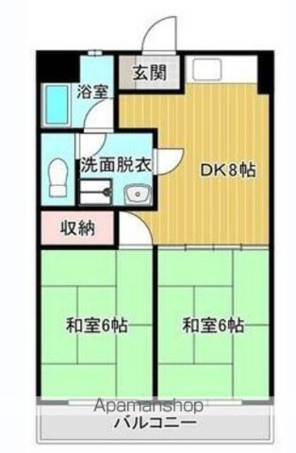 ミカドハイツ[2DK/40.45m2]の間取図