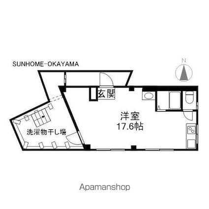 武本ビル[1R/33.4m2]の間取図