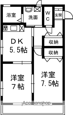 フラワームーンの間取り写真