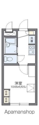 レオパレスユリパレス中野坂上[1K/19.95m2]の間取図